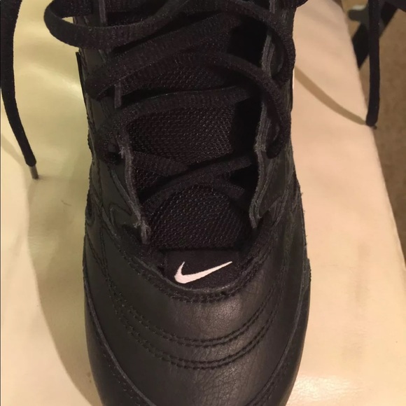 Nike Air Mid Cut Football Soccer Cleats Men Shoes Leather Black white 7 - Picture 8 of 9